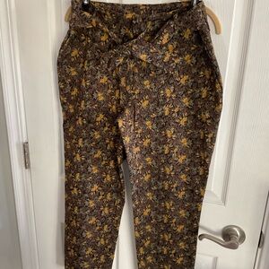 Jules & Leopold Black and Yellow Floral Pants